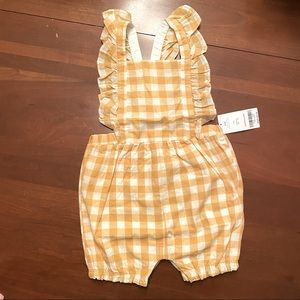 Yellow gingham sunsuit